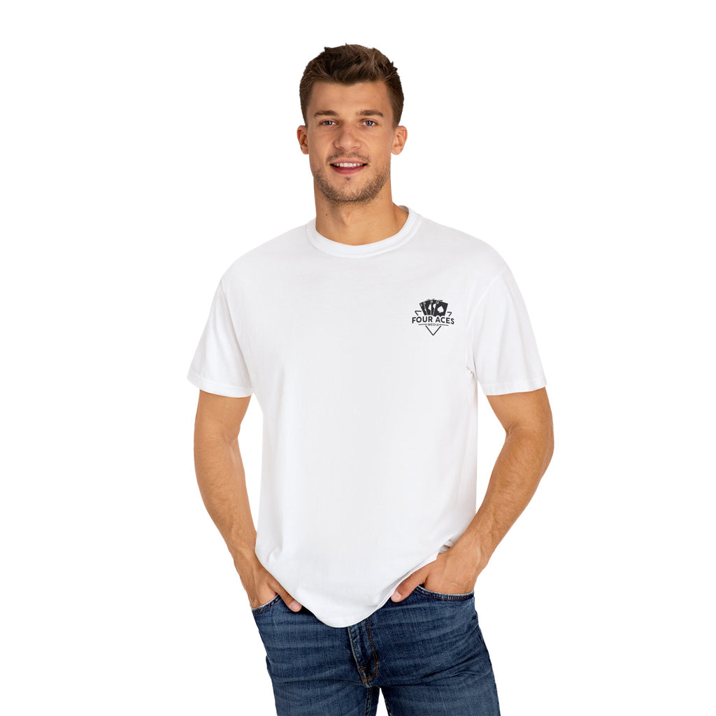 Four aces Media White T-shirt