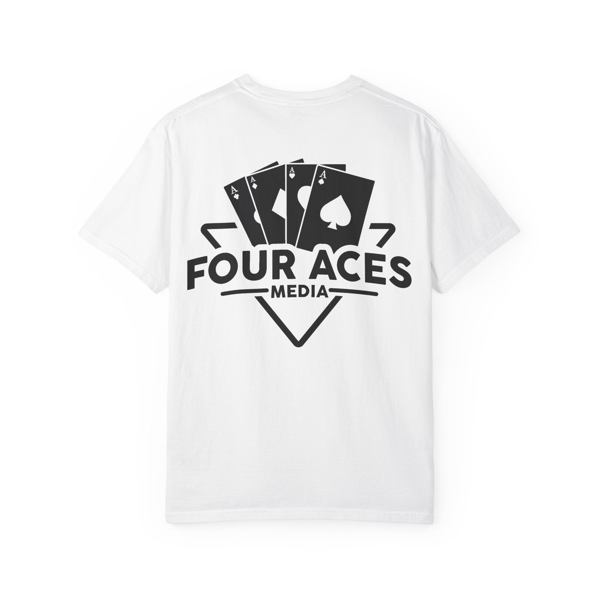 Four aces Media White T-shirt